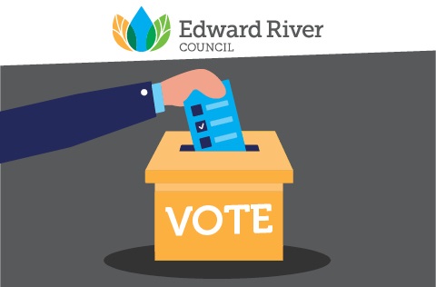 Picture of a hand with voting slip